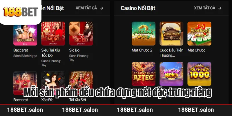 Mỗi sản phẩm đều chứa đựng nét đặc trưng riêng